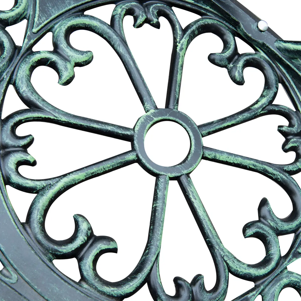 Outsunny Cast Aluminum Garden Bench Patio Chair - Garden Chairs