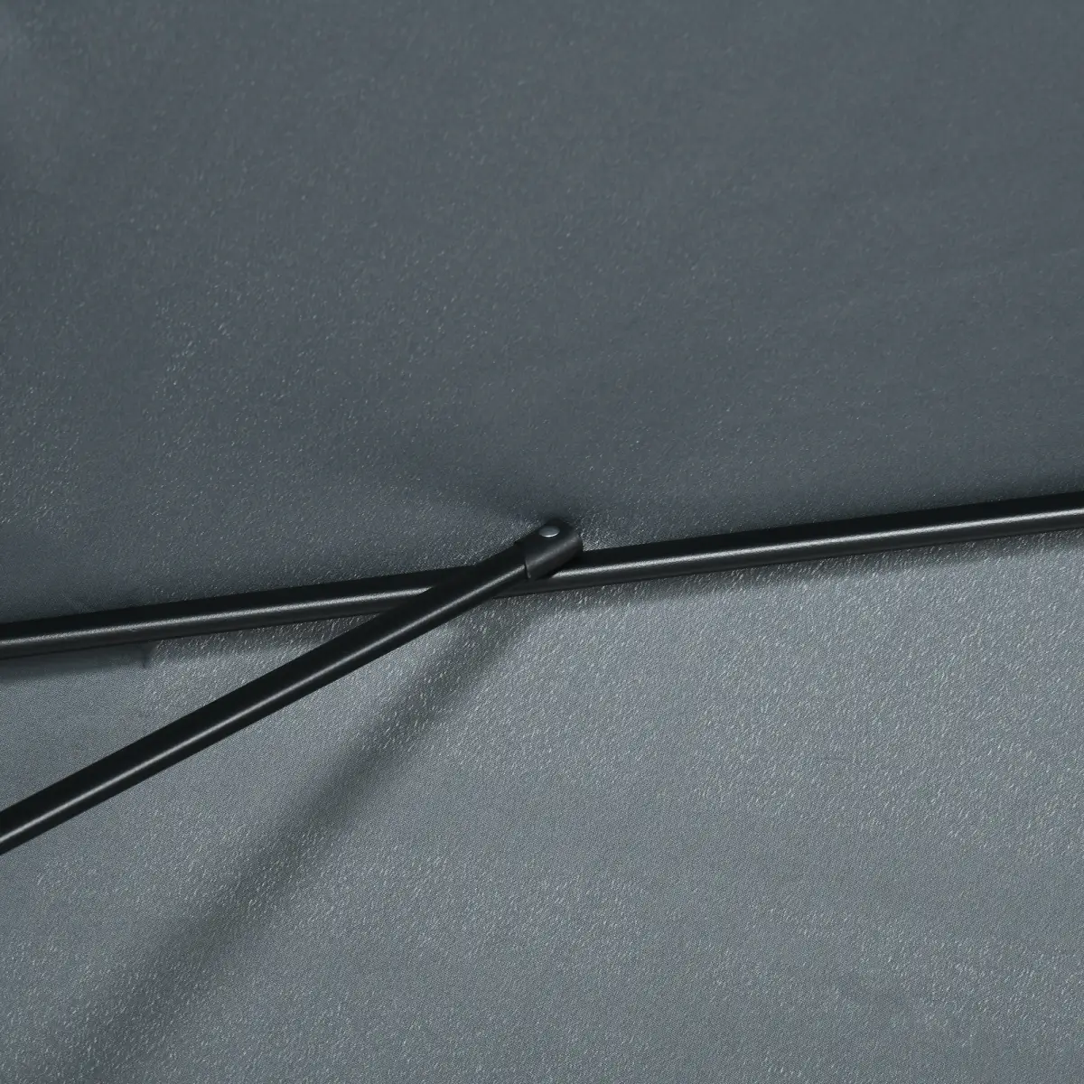 Outsunny Outsunny 3x2m Patio Parasol Canopy Tilt Crank 6 Ribs Sun Shade Garden Dark Grey - Parasol