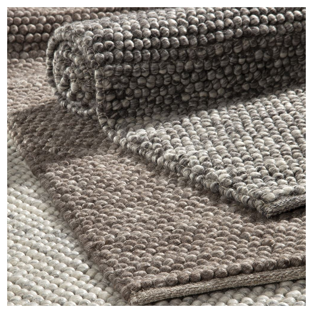 Esselle Home Delilah Wool Pebble 120x170cm Mottled Taupe Rug - Rug