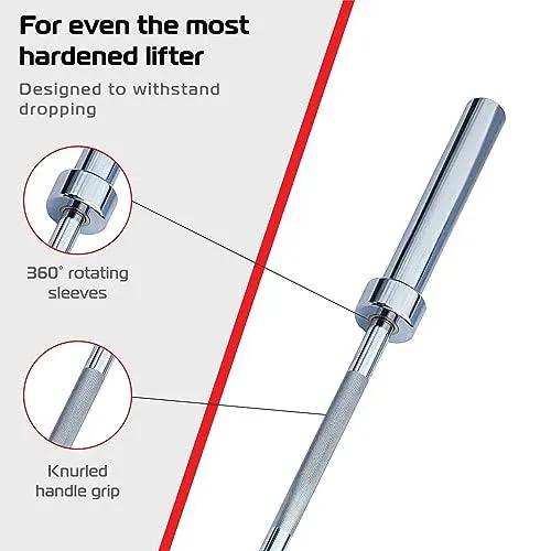 Monster Shop 7ft Olympic Weightlifting Bar & Bumper Weight Plate Sets -