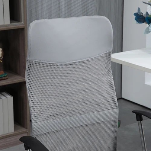HOMCOM Executive Office Chair High Back Mesh Back Seat Desk Chairs, Light Grey by HOMCOM