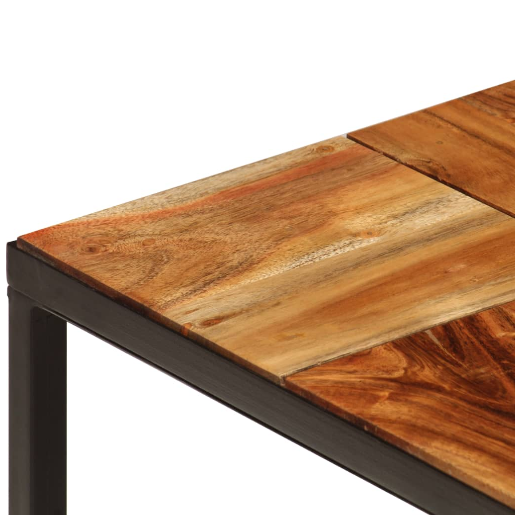 VidaXL Coffee Table 110x60x40 cm Solid Acacia Wood and Steel Construction Living Room by vidaXL