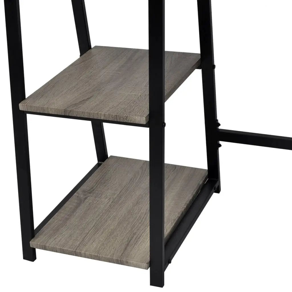 vidaXL vidaXL Desk with 2 Shelves Grey and Oak - Desk