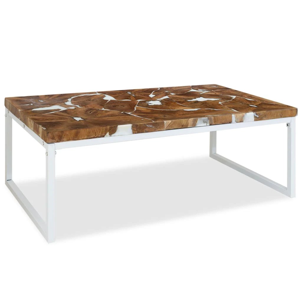 vidaXL VidaXL Coffee Table 110x60x40 cm Teak Resin Home - Coffee Table