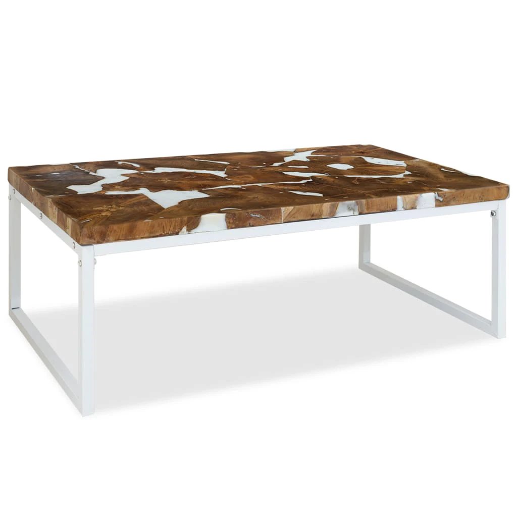 vidaXL VidaXL Coffee Table 110x60x40 cm Teak Resin Home - Coffee Table