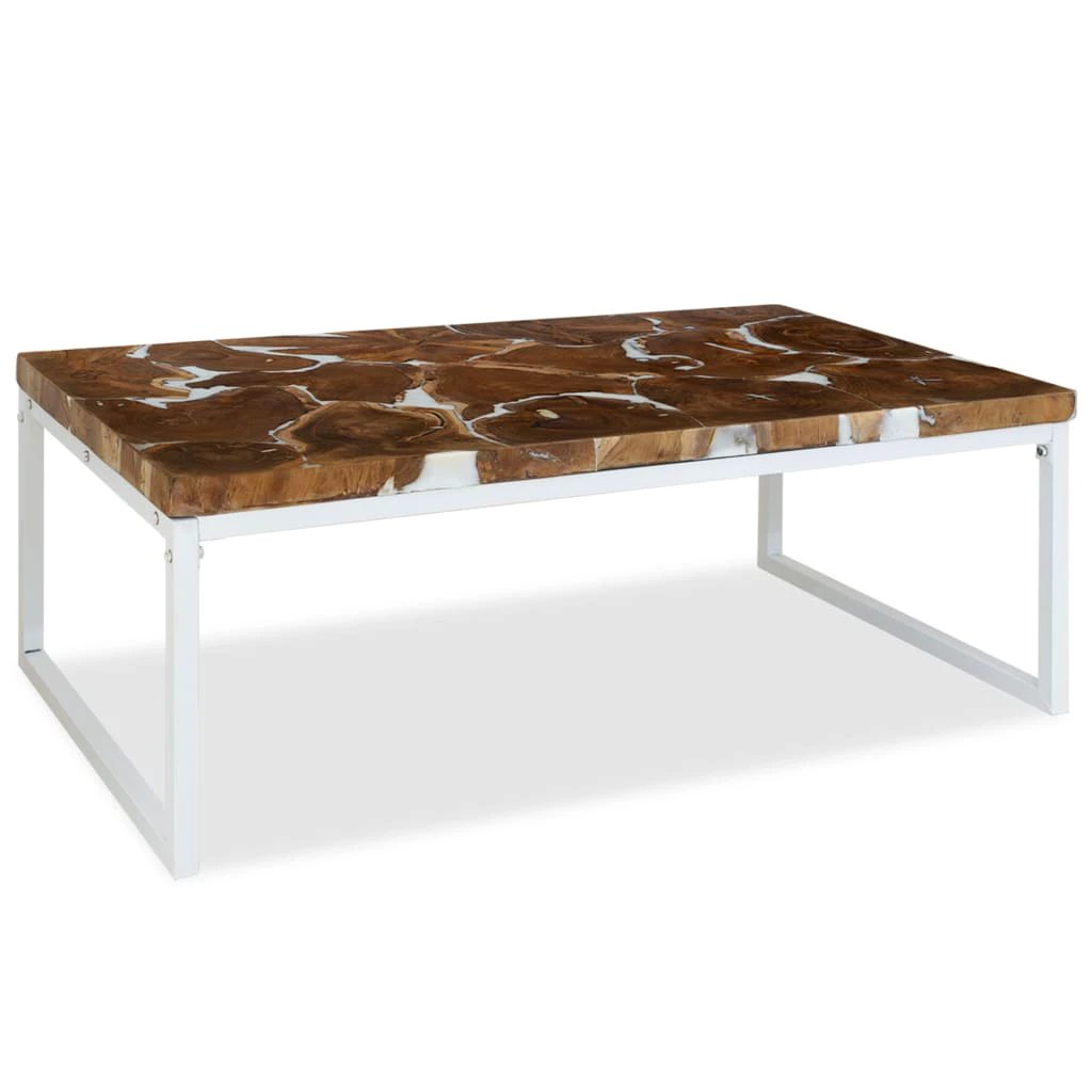 vidaXL VidaXL Coffee Table 110x60x40 cm Teak Resin Home - Coffee Table