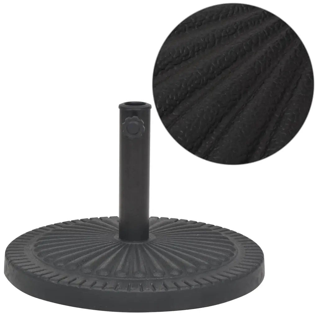 vidaXL vidaXL Parasol Base Resin Round Black 29 kg - Parasol