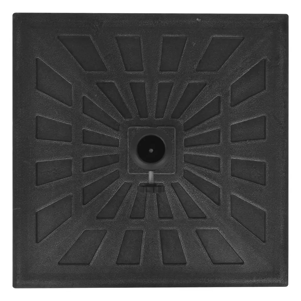 vidaXL vidaXL Parasol Base Resin Square Black 12 kg - Parasol