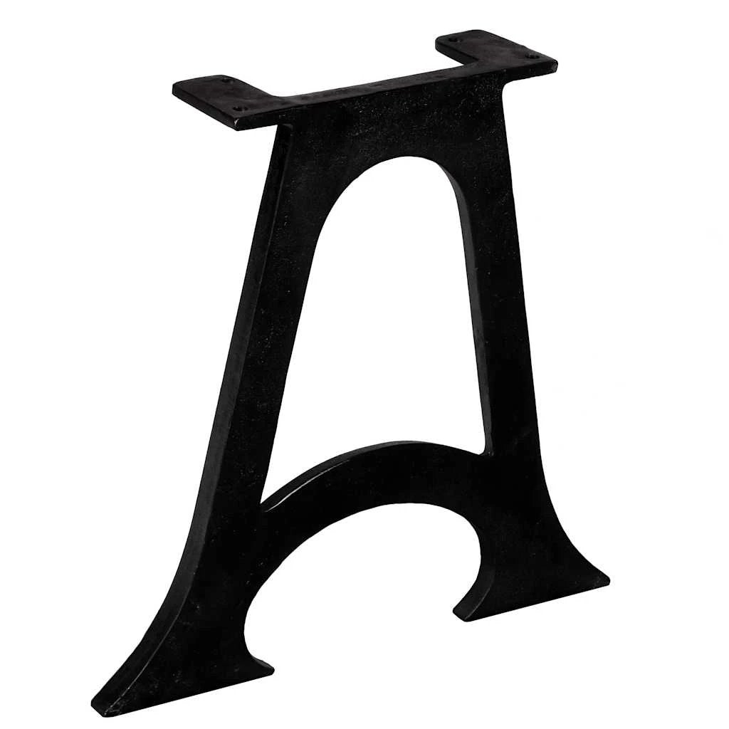 vidaXL Iron A-Frame Table Legs 2-Pcs Arched by vidaXL