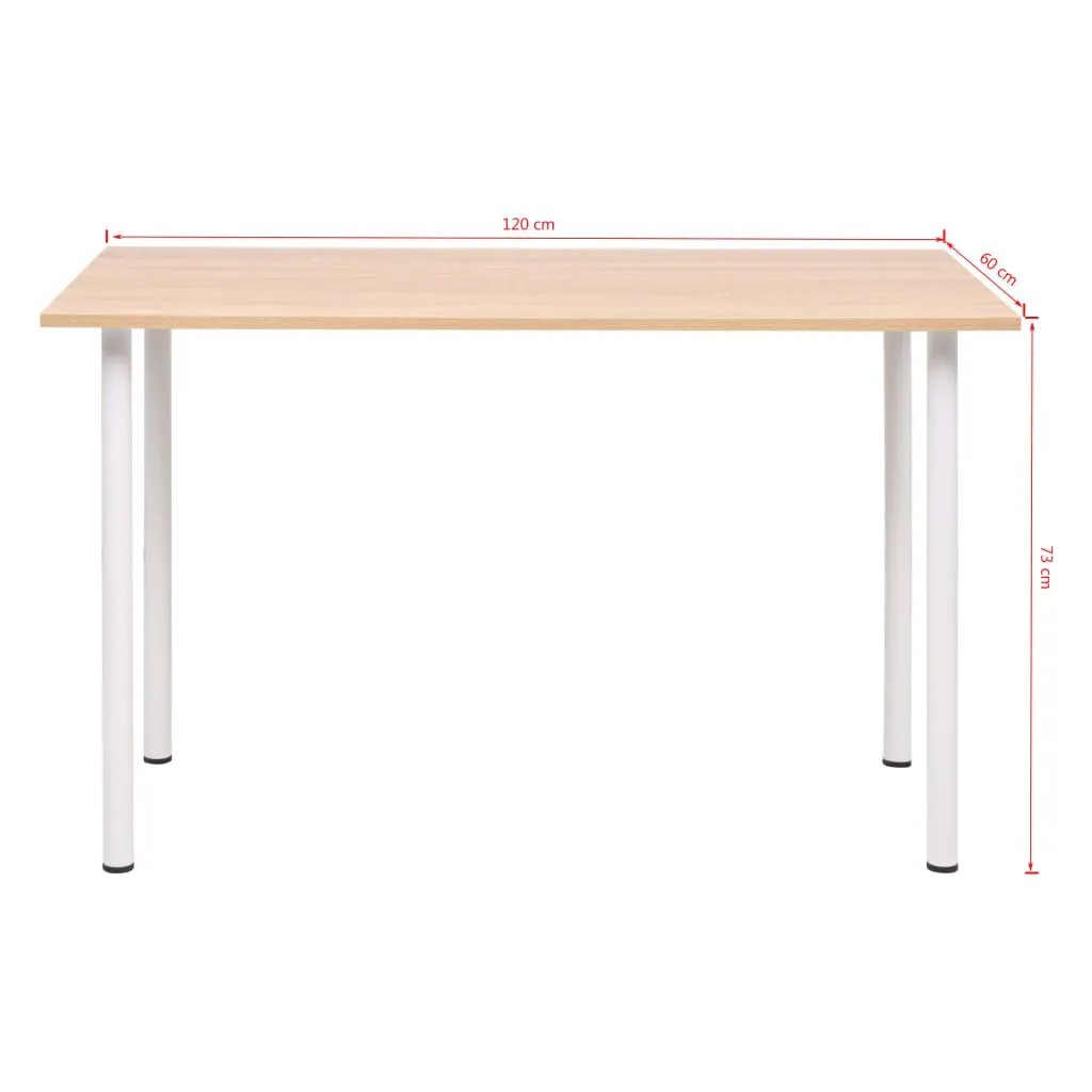 vidaXL vidaXL Dining Table 120x60x73 cm Oak and White - Dining Table