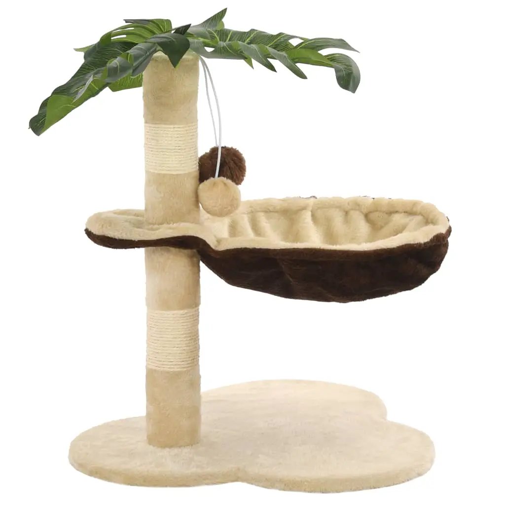 vidaXL vidaXL Cat Tree with Sisal Scratching Post 50 cm Beige and Brown - Cat Tree