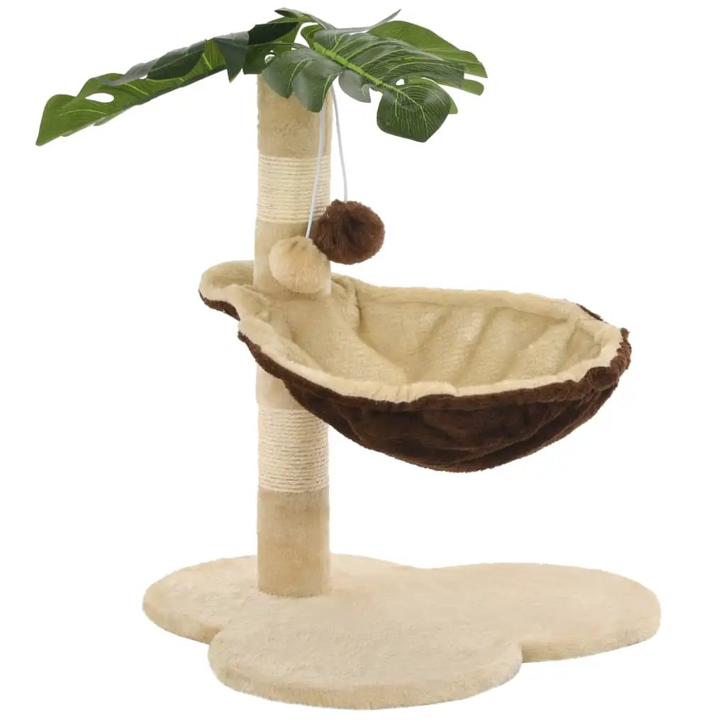 vidaXL vidaXL Cat Tree with Sisal Scratching Post 50 cm Beige and Brown - Cat Tree