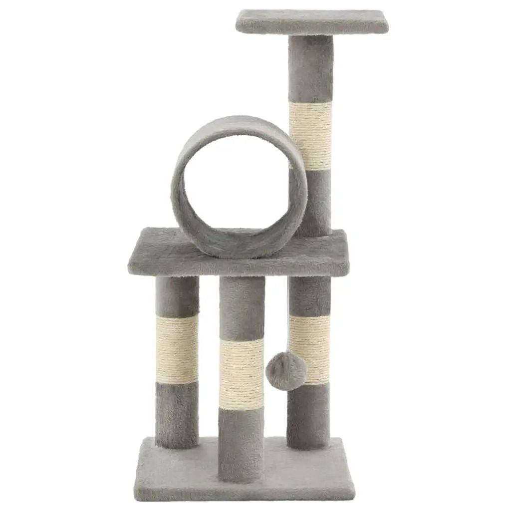 vidaXL vidaXL Cat Tree with Sisal Scratching Posts 65 cm Grey - Cat Tree