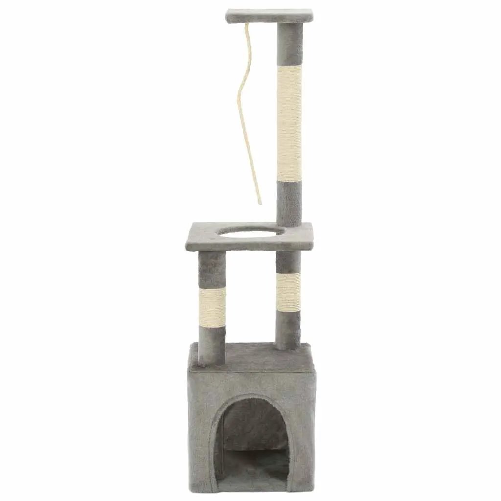 vidaXL vidaXL Cat Tree with Sisal Scratching Posts 109 cm Grey - Cat Tree