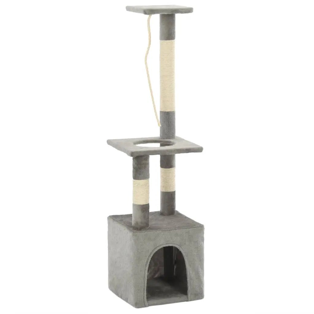 vidaXL vidaXL Cat Tree with Sisal Scratching Posts 109 cm Grey - Cat Tree