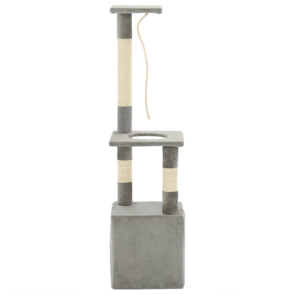 vidaXL vidaXL Cat Tree with Sisal Scratching Posts 109 cm Grey - Cat Tree