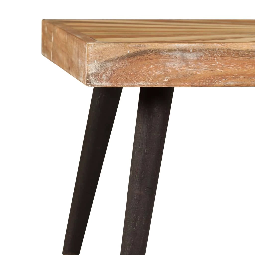 vidaXL VidaXL Coffee Table 90x55x36 cm Solid Mango Wood Sunburst Inlay Living Room Decor - Coffee Table