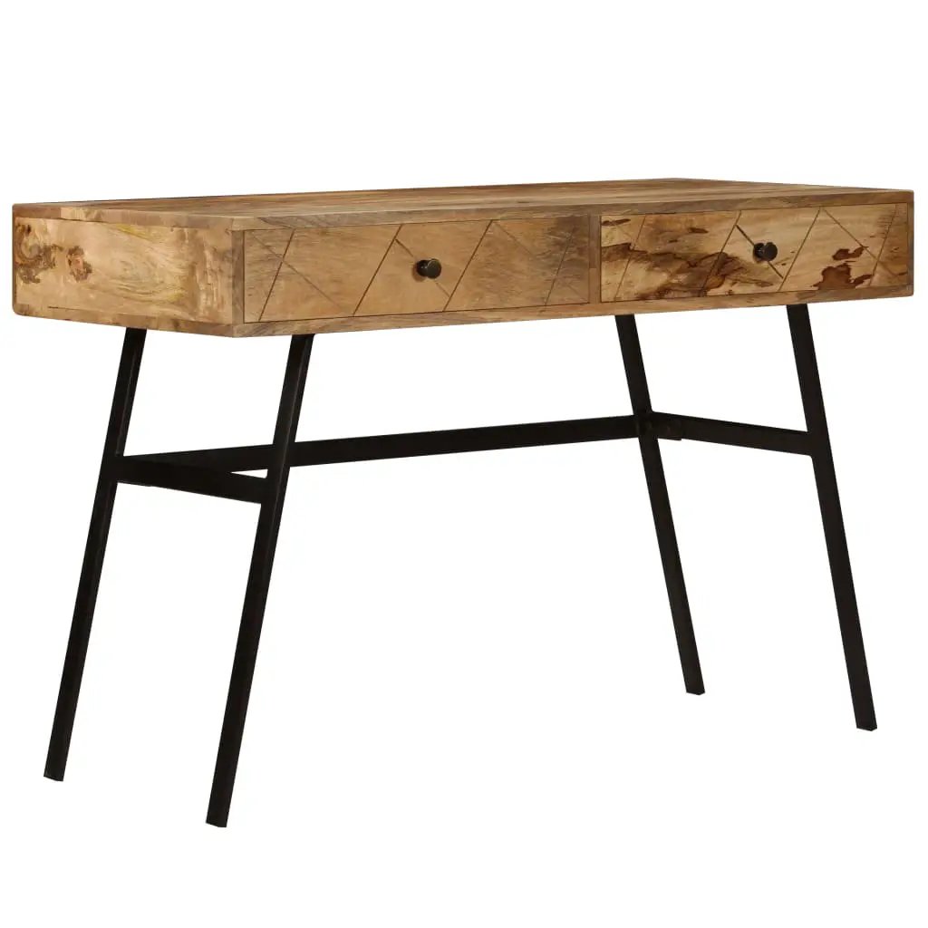 vidaXL vidaXL Writing Desk with Drawers Solid Mango Wood 110x50x76 cm - Desk