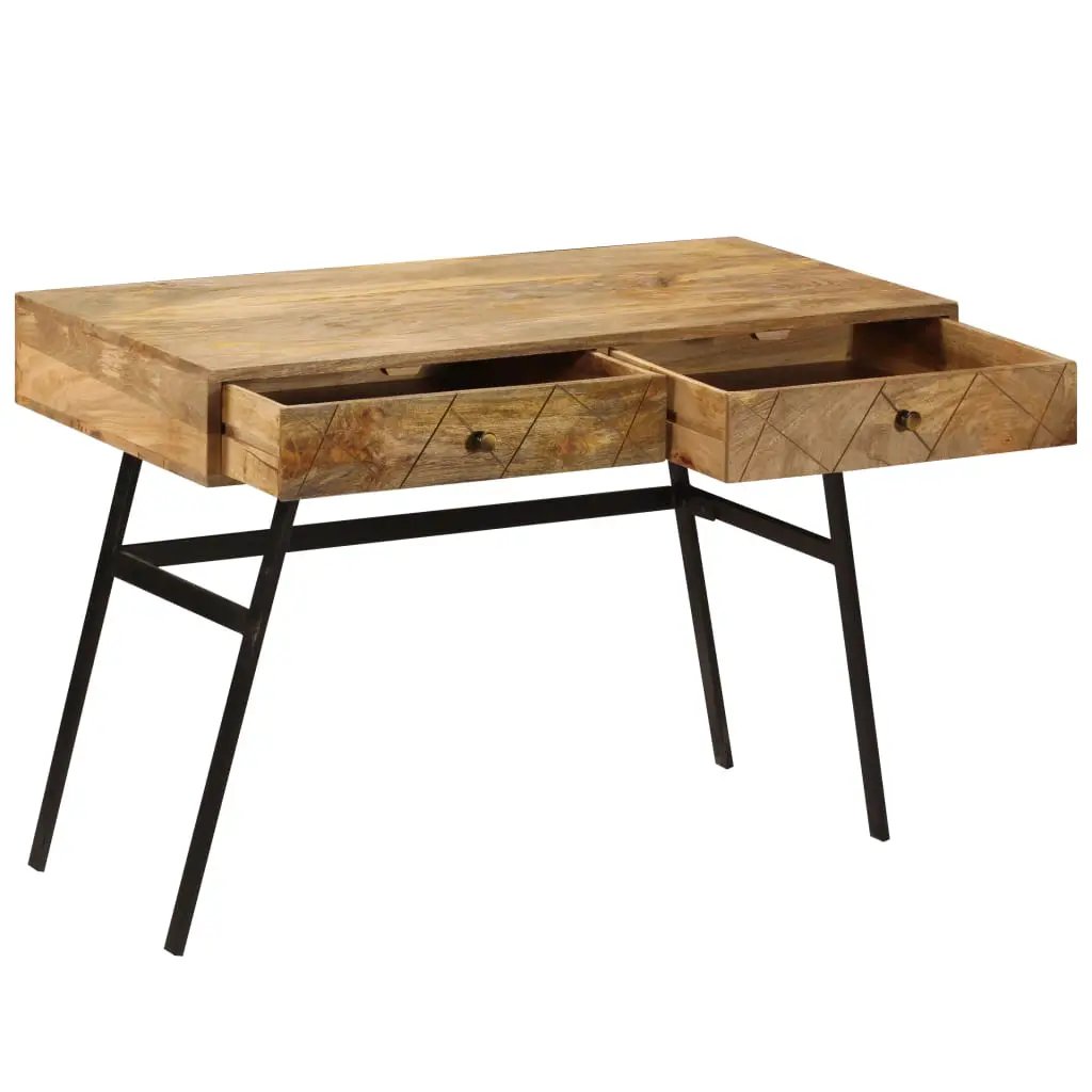 vidaXL vidaXL Writing Desk with Drawers Solid Mango Wood 110x50x76 cm - Desk