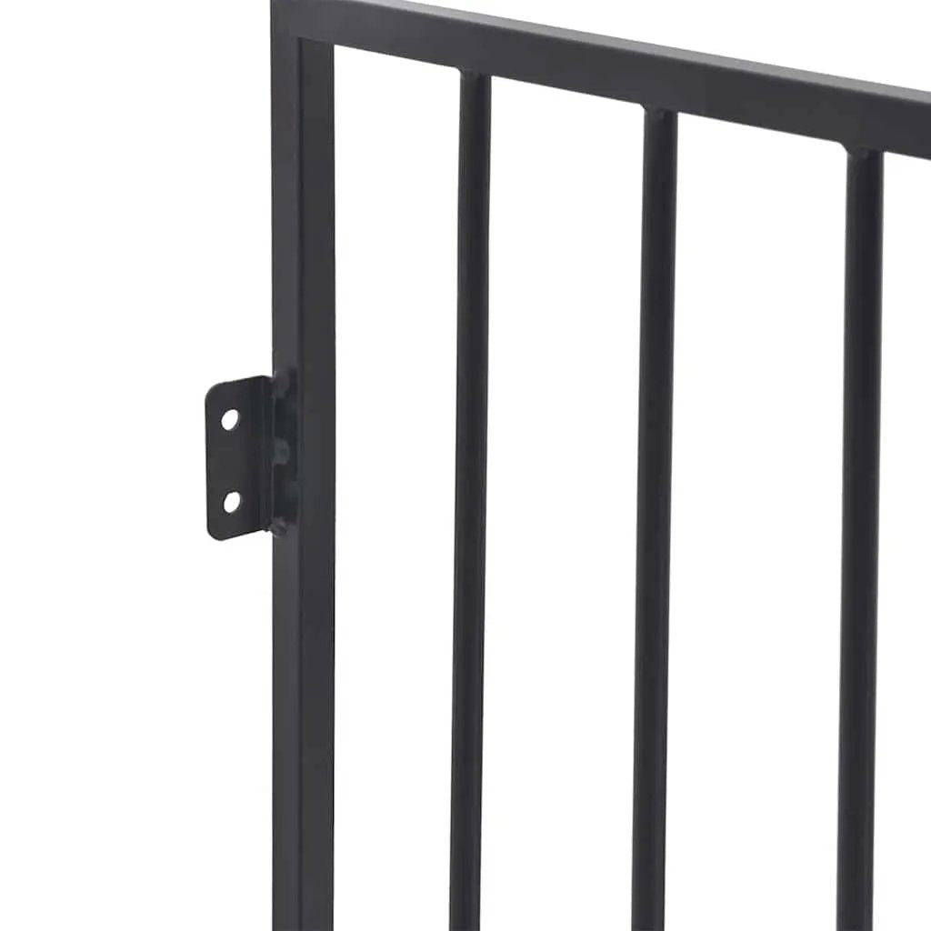 vidaXL Fireplace Fence for Pets Black Steel - from vidaXL