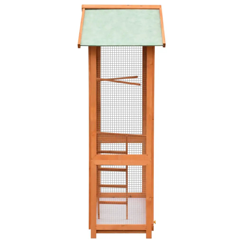 vidaXL vidaXL Bird Cage Solid Pine & Fir Wood 125.5x59.5x164 cm - Bird Cage