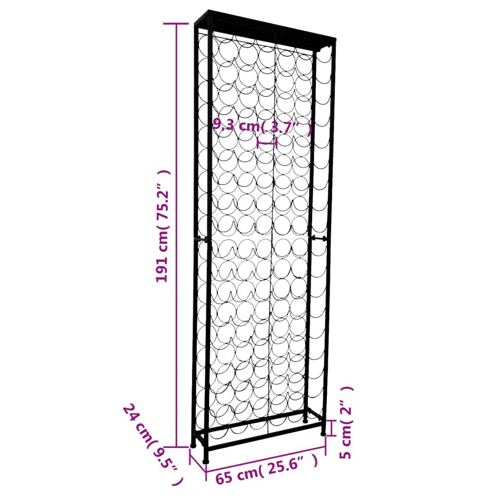 vidaXL vidaXL Wine Rack for 108 Bottles Metal - Wine Rack