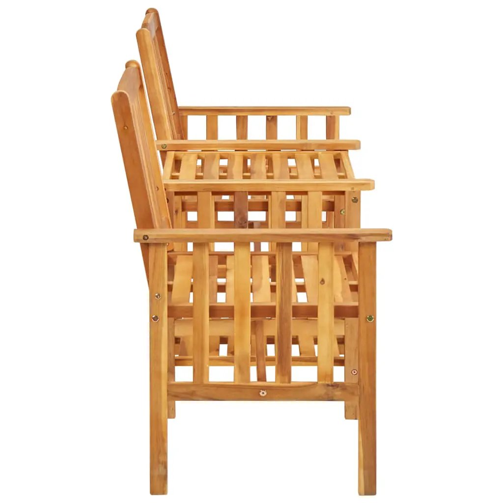 vidaXL vidaXL Garden Chairs with Tea Table 159x61x92 cm Solid Acacia Wood - Garden Chairs