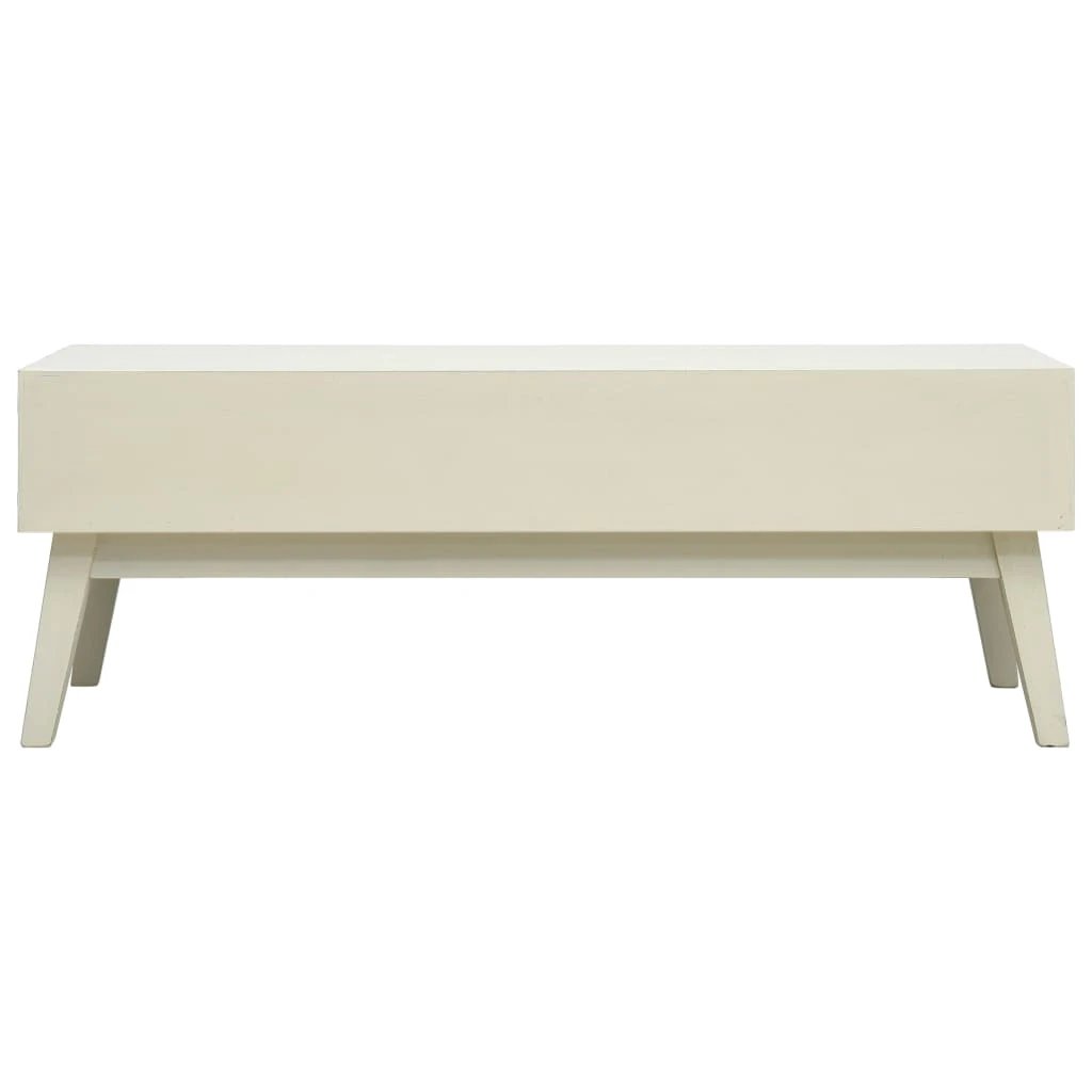 vidaXL VidaXL Coffee Table 110x50x40 cm Two Drawers Carved Front Vintage Style For Living Room - Coffee Table