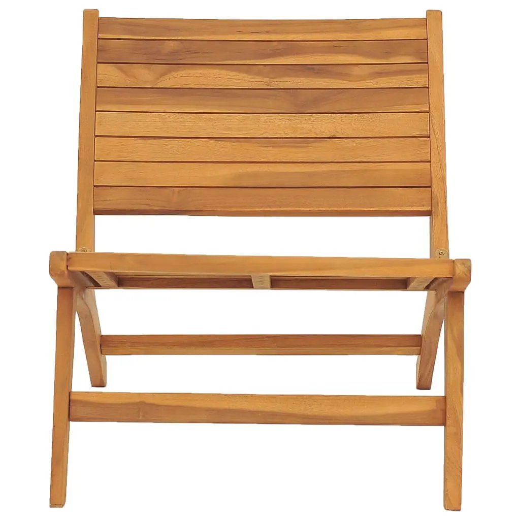 vidaXL vidaXL Garden Chair with Footrest Solid Teak Wood - Garden Chairs