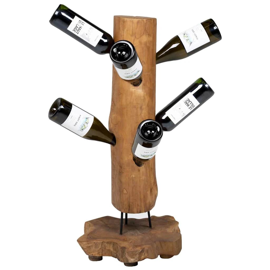 vidaXL vidaXL Wine Rack for 8 Bottles 40x30x80 cm Solid Teak Wood - Wine Rack