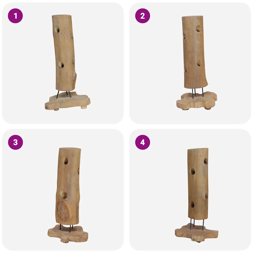 vidaXL vidaXL Wine Rack for 8 Bottles 40x30x80 cm Solid Teak Wood - Wine Rack
