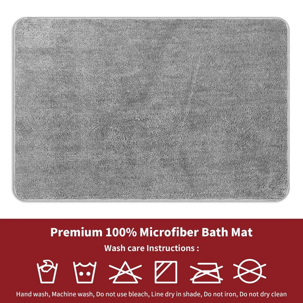 Vinsani VINSANI BATH MAT 50X80cm L.GREY 1010159 - Rug