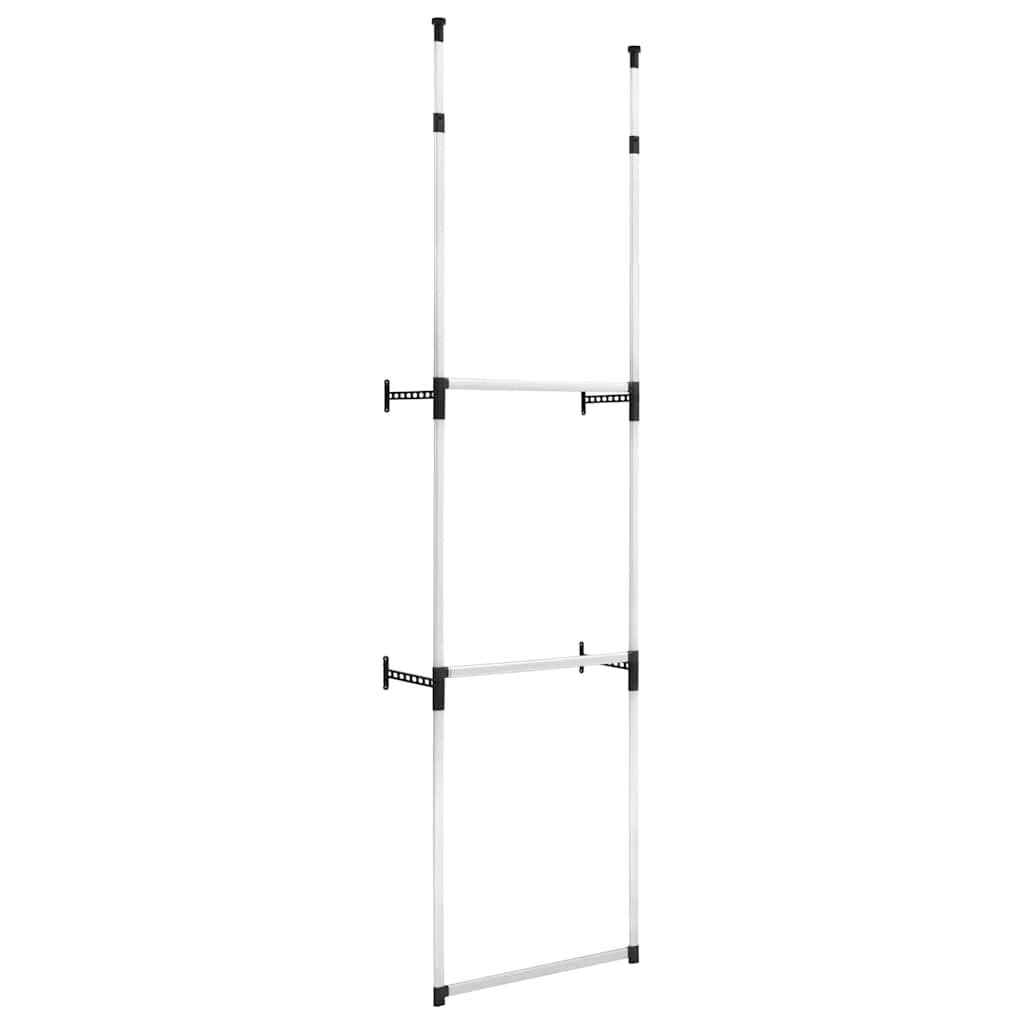 vidaXL vidaXL Telescopic Wardrobe System with Rods Aluminium - Wardrobe
