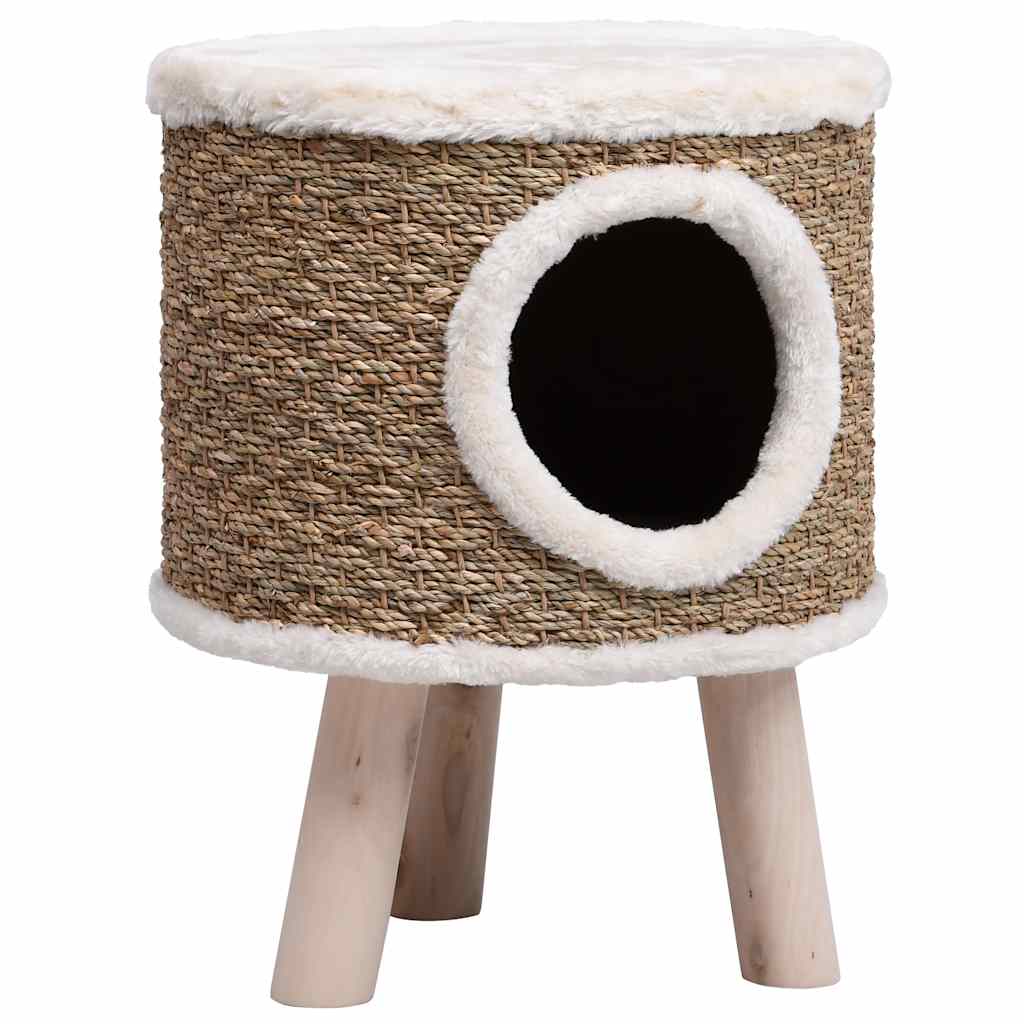 vidaXL vidaXL Cat House with Wooden Legs 41 cm Seagrass - Cat House