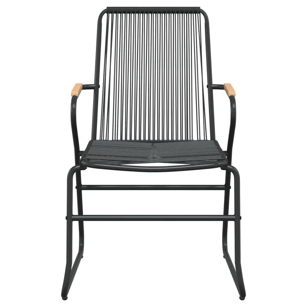vidaXL vidaXL Garden Chairs 2 pcs Black 58x59x85.5 cm PVC Rattan -