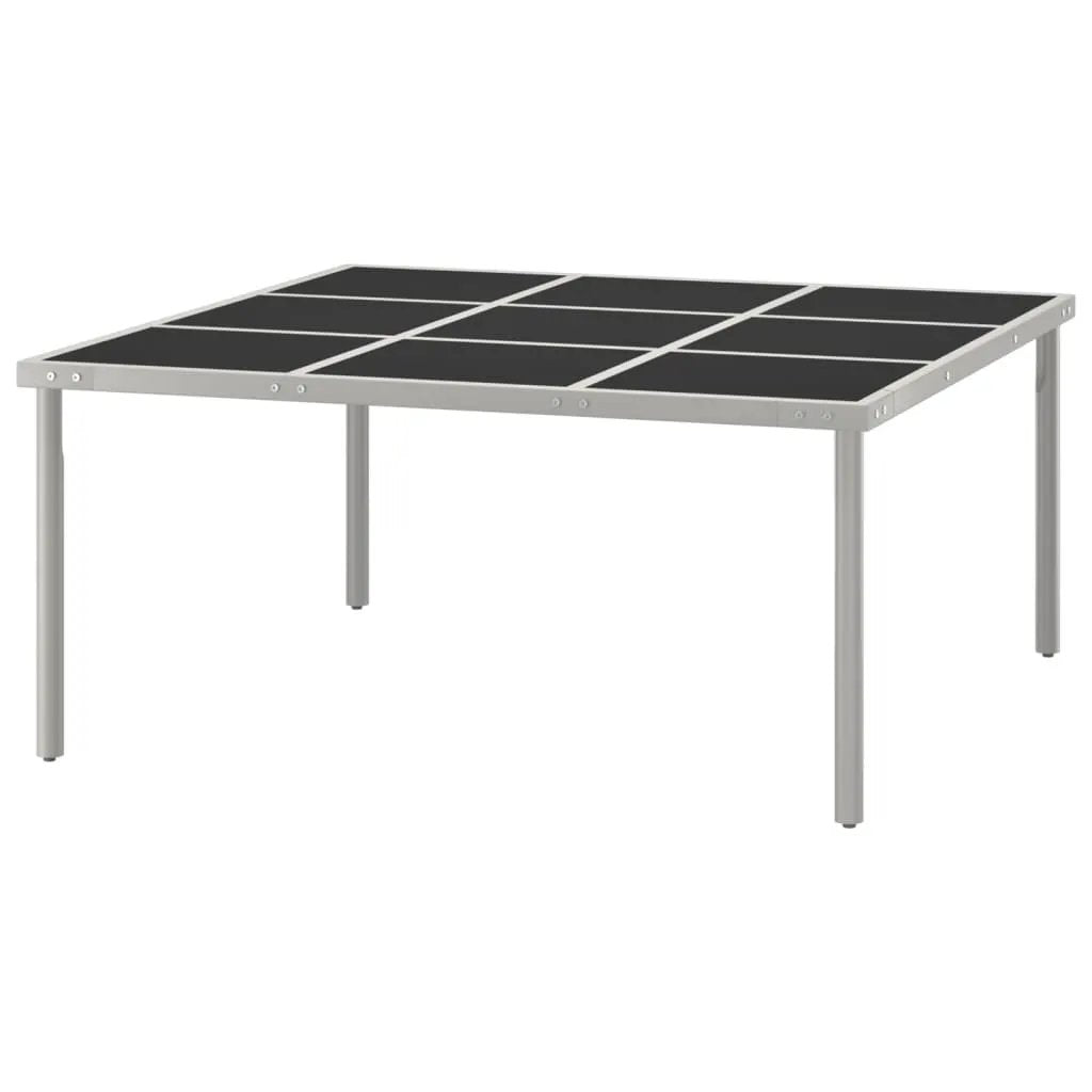 vidaXL vidaXL Garden Dining Table 170x170x74.5 cm Glass and Steel - Dining Table