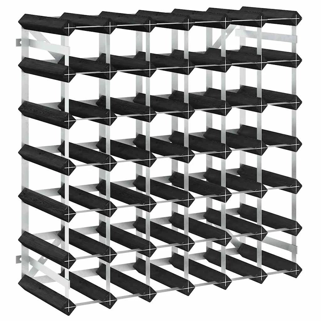 vidaXL vidaXL Wine Rack for 42 Bottles Black Solid Pine Wood - Wine Rack