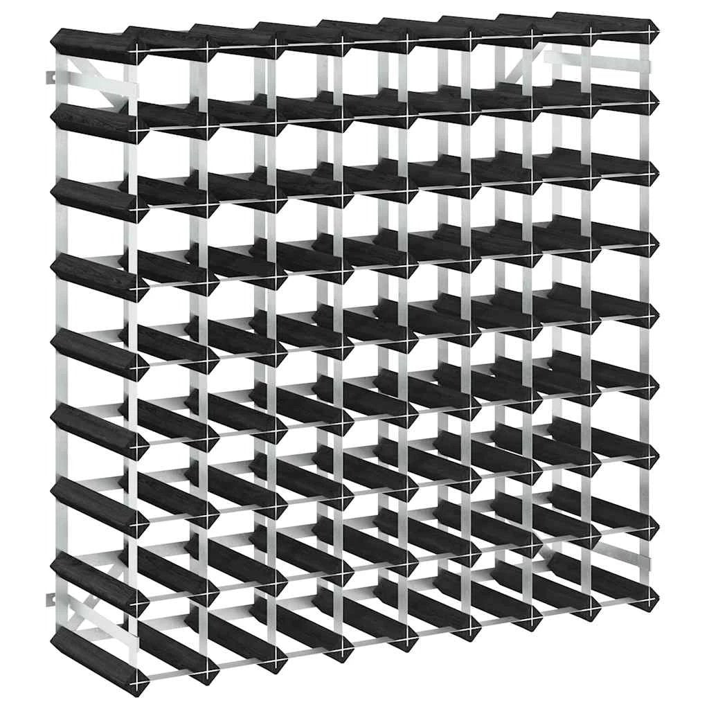 vidaXL vidaXL Wine Rack for 72 Bottles Black Solid Pine Wood - Wine Rack