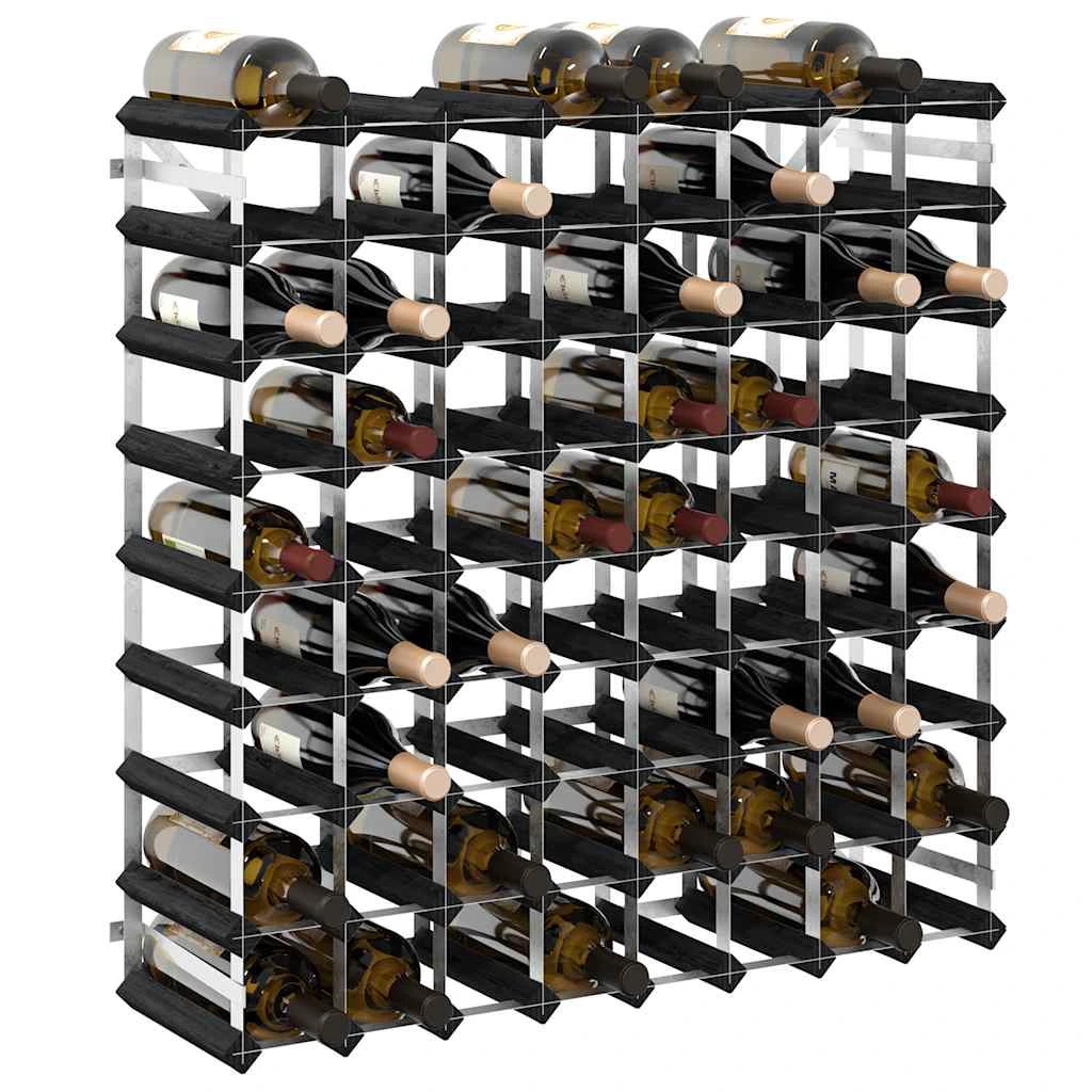 vidaXL vidaXL Wine Rack for 72 Bottles Black Solid Pine Wood - Wine Rack