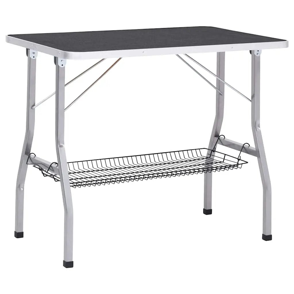 vidaXL Adjustable Dog Grooming Table with 2 Loops and Basket - from vidaXL
