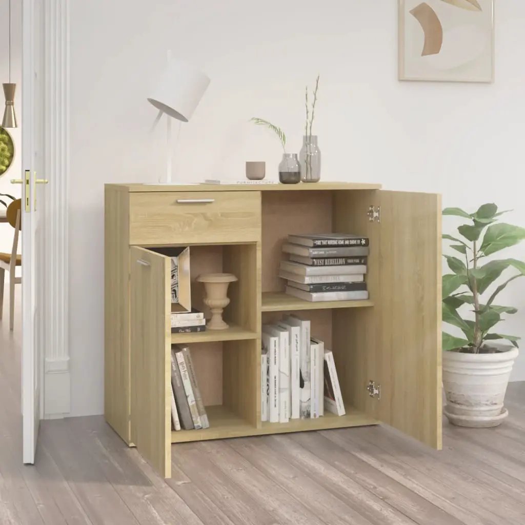 vidaXL vidaXL Sideboard Sonoma Oak 80x36x75 cm Engineered Wood - Sideboard