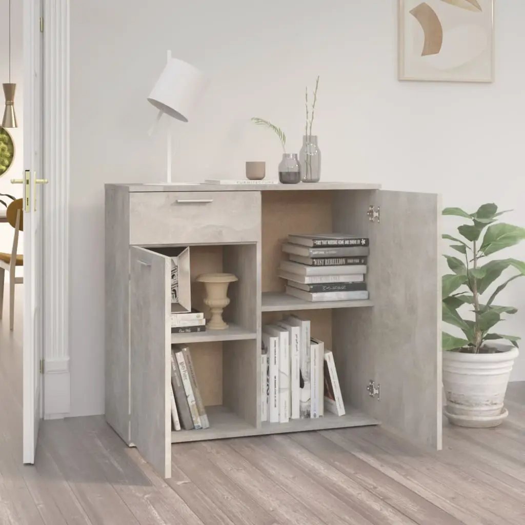 vidaXL vidaXL Sideboard Concrete Grey 80x36x75 cm Engineered Wood - Sideboard