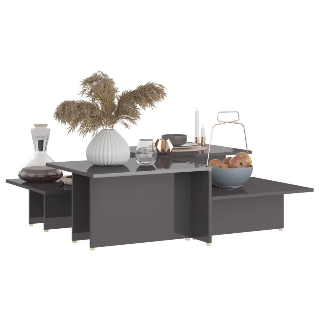 vidaXL VidaXL Two Tier Coffee Tables 111.5x50x33 Home - Coffee Table