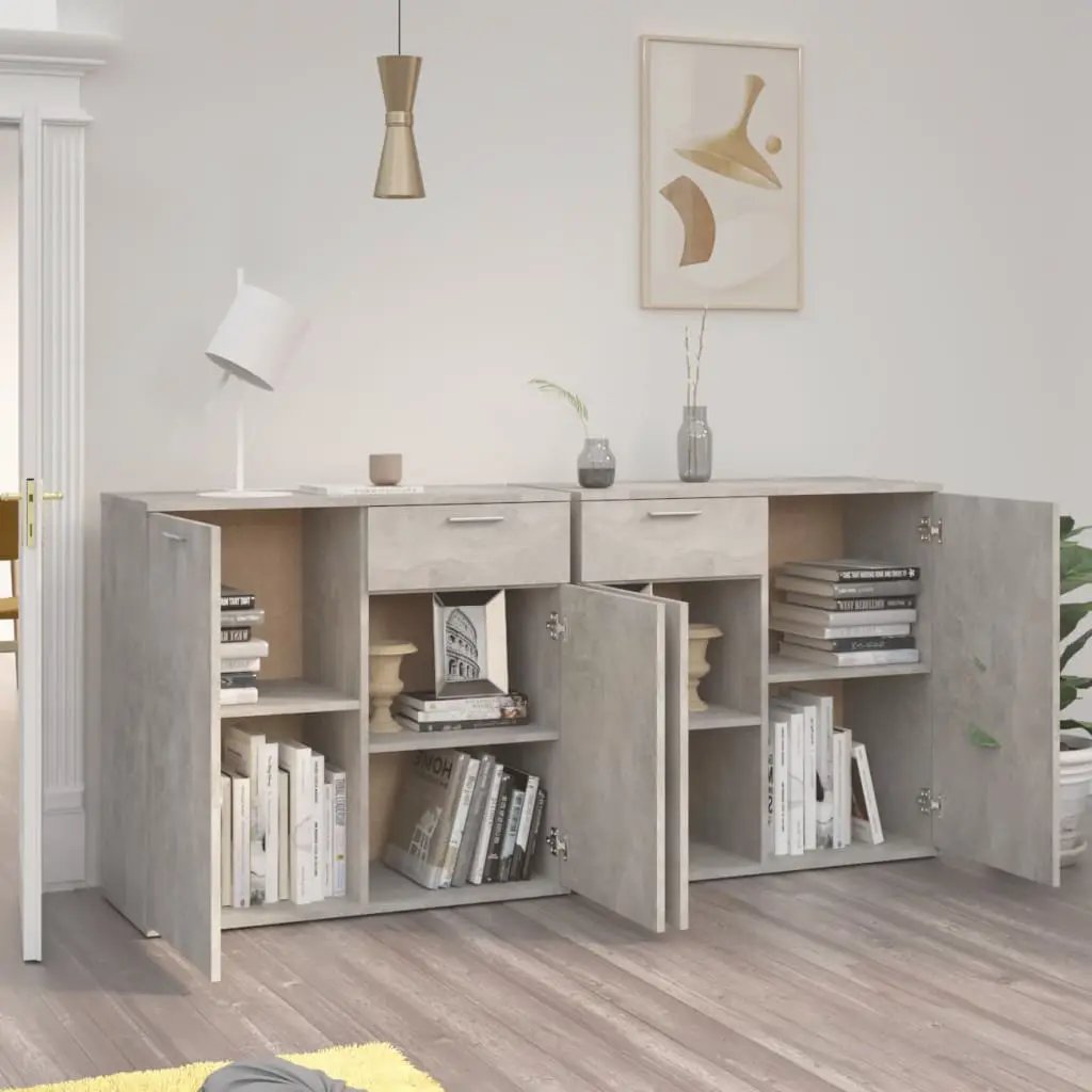 vidaXL vidaXL Sideboard Concrete Grey 160x36x75 cm Engineered Wood - Sideboard