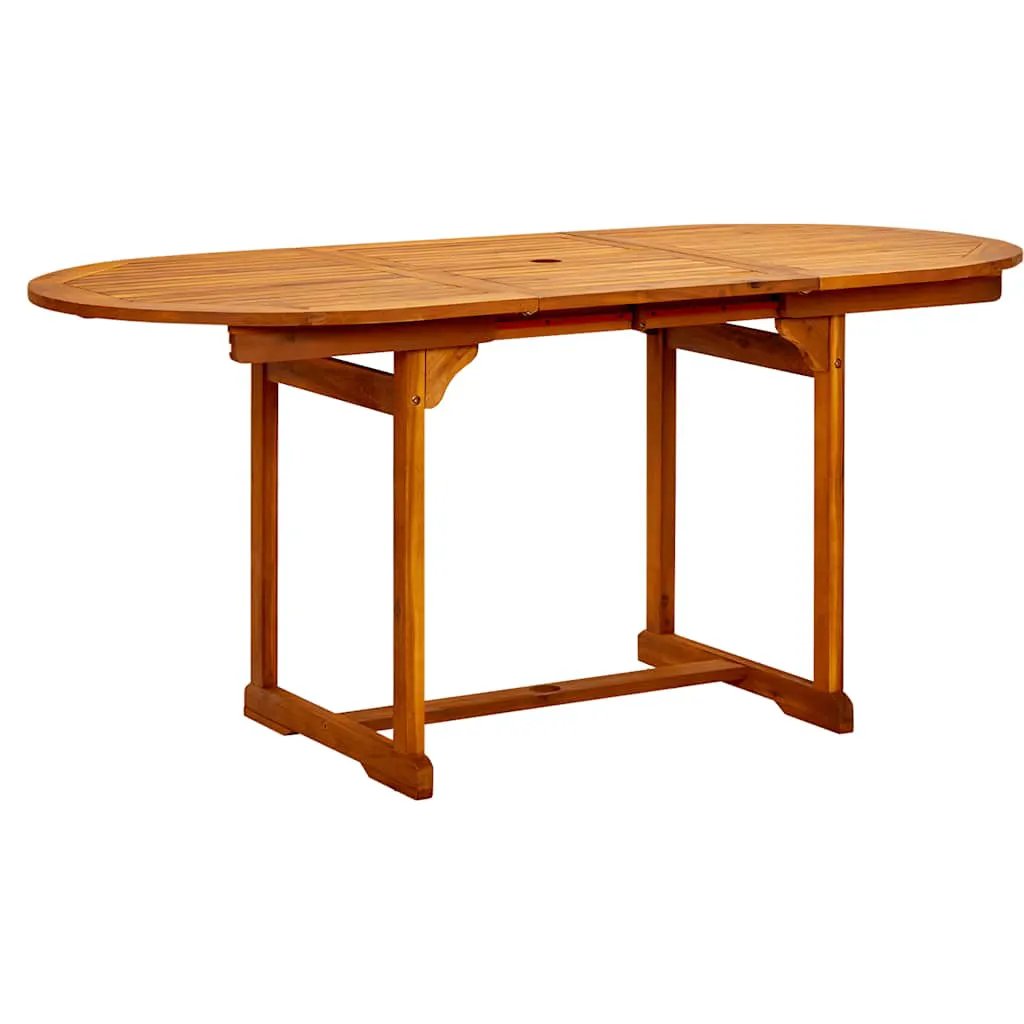 vidaXL vidaXL Garden Dining Table (120-170)x80x75 cm Solid Acacia Wood - Garden Table