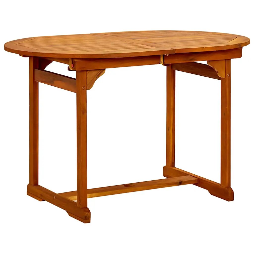 vidaXL vidaXL Garden Dining Table (120-170)x80x75 cm Solid Acacia Wood - Garden Table