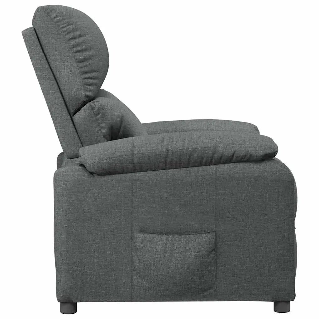 vidaXL Recliner Chair Dark Grey Fabric - from vidaXL
