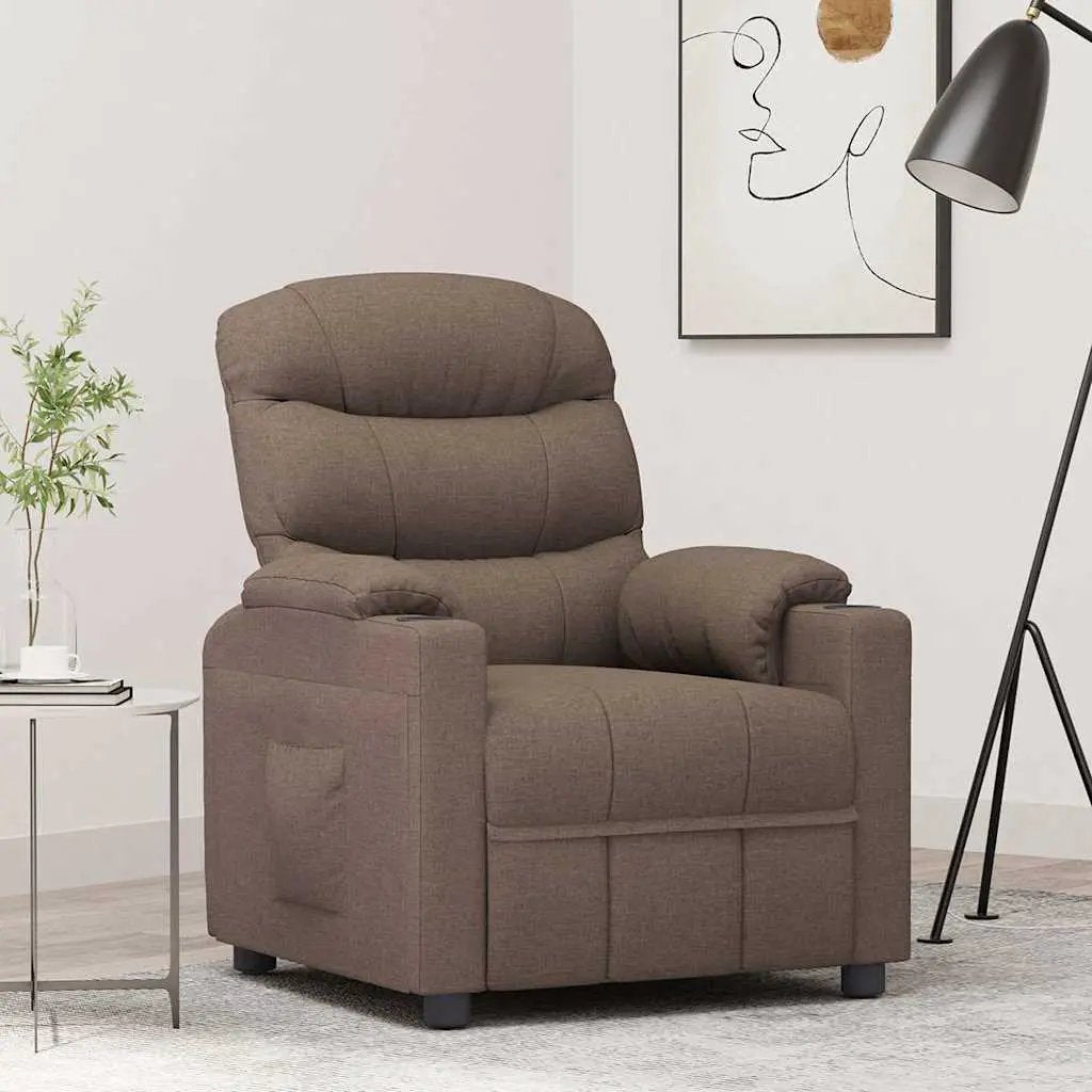 vidaXL Recliner Chair Taupe Fabric - from vidaXL
