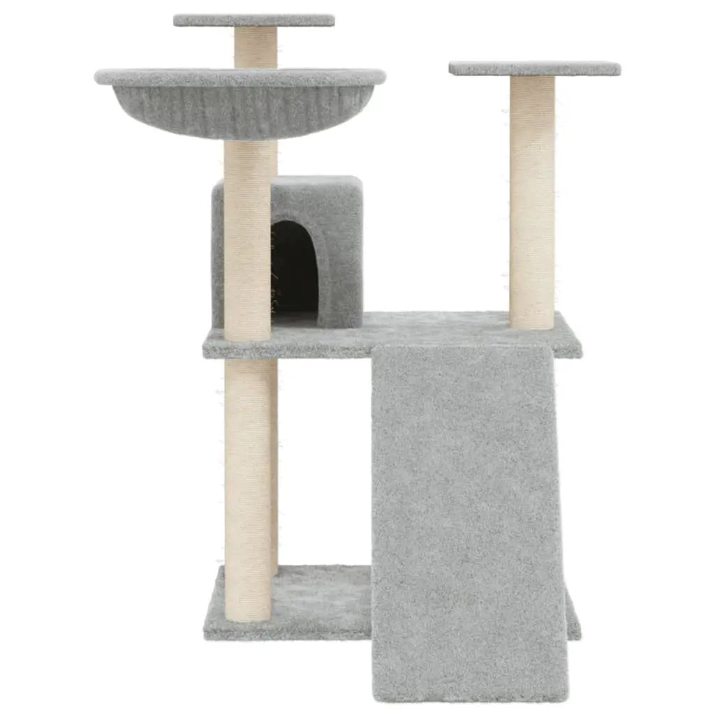 vidaXL vidaXL Cat Tree with Sisal Scratching Posts Light Grey 83 cm - Cat Tree