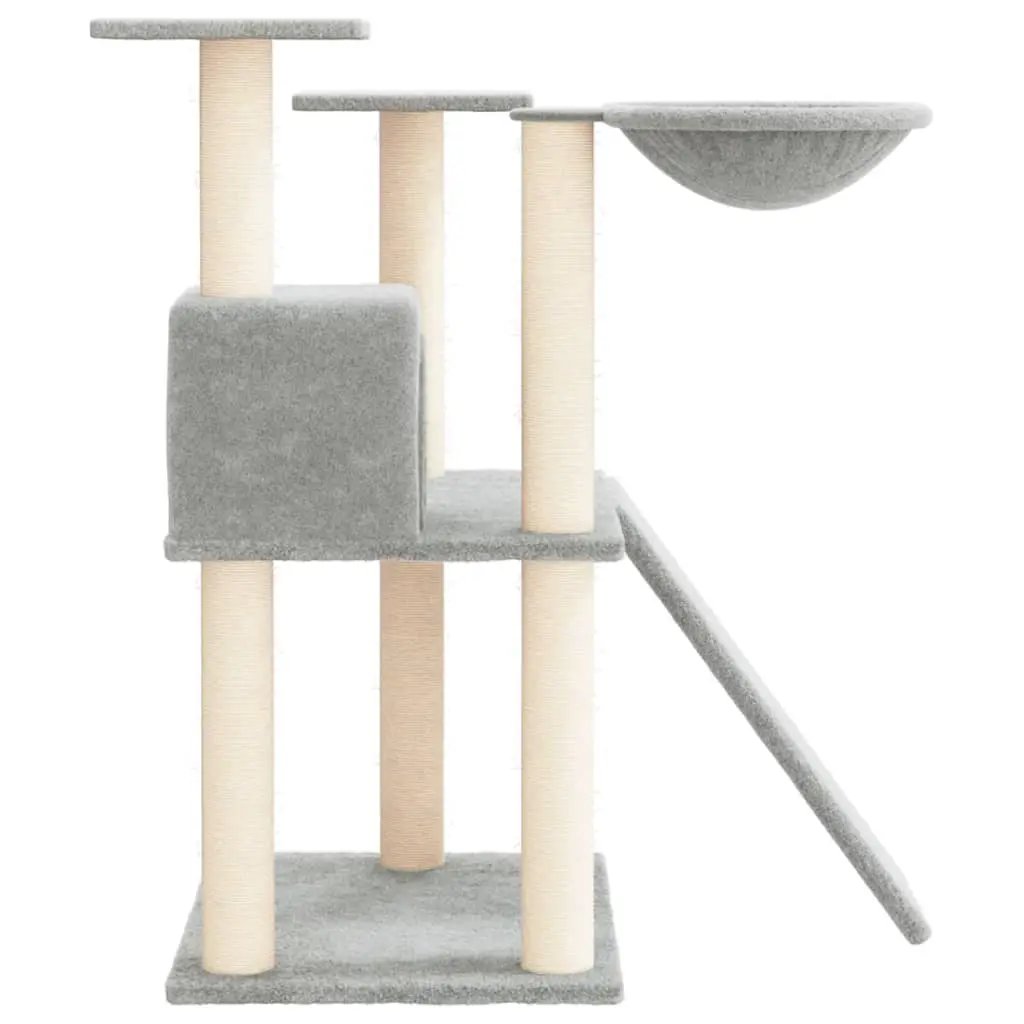 vidaXL vidaXL Cat Tree with Sisal Scratching Posts Light Grey 83 cm - Cat Tree